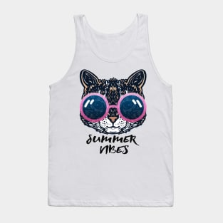 Summer Vibes Kitty Cat Tank Top